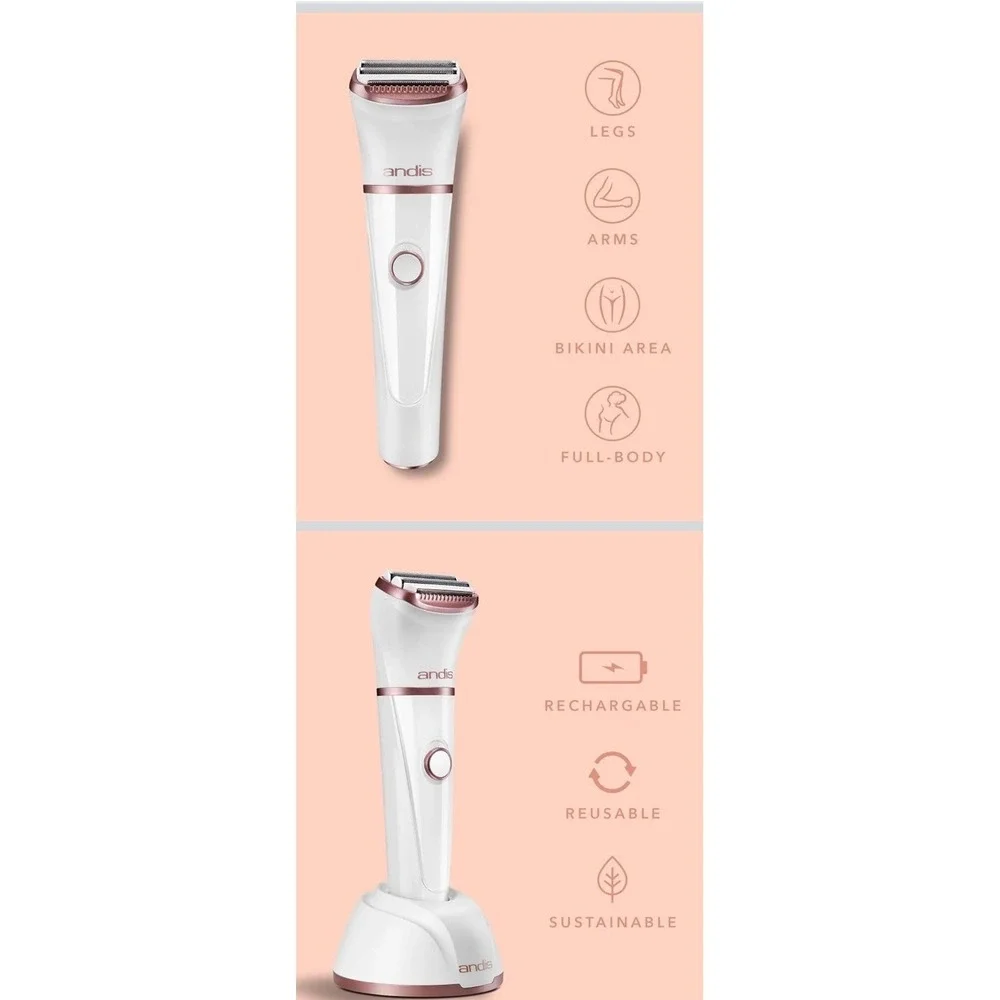Andis 31015 Women's 6-Piece Wet + Dry Shaver FACTORY SEALED